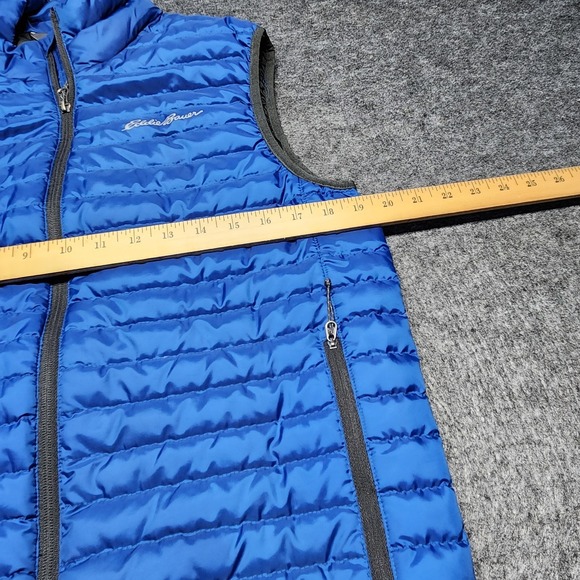 Eddie Bauer Mens 700 Down Filled Performance Packable Baffled Vest Blue Small - Picture 7 of 8